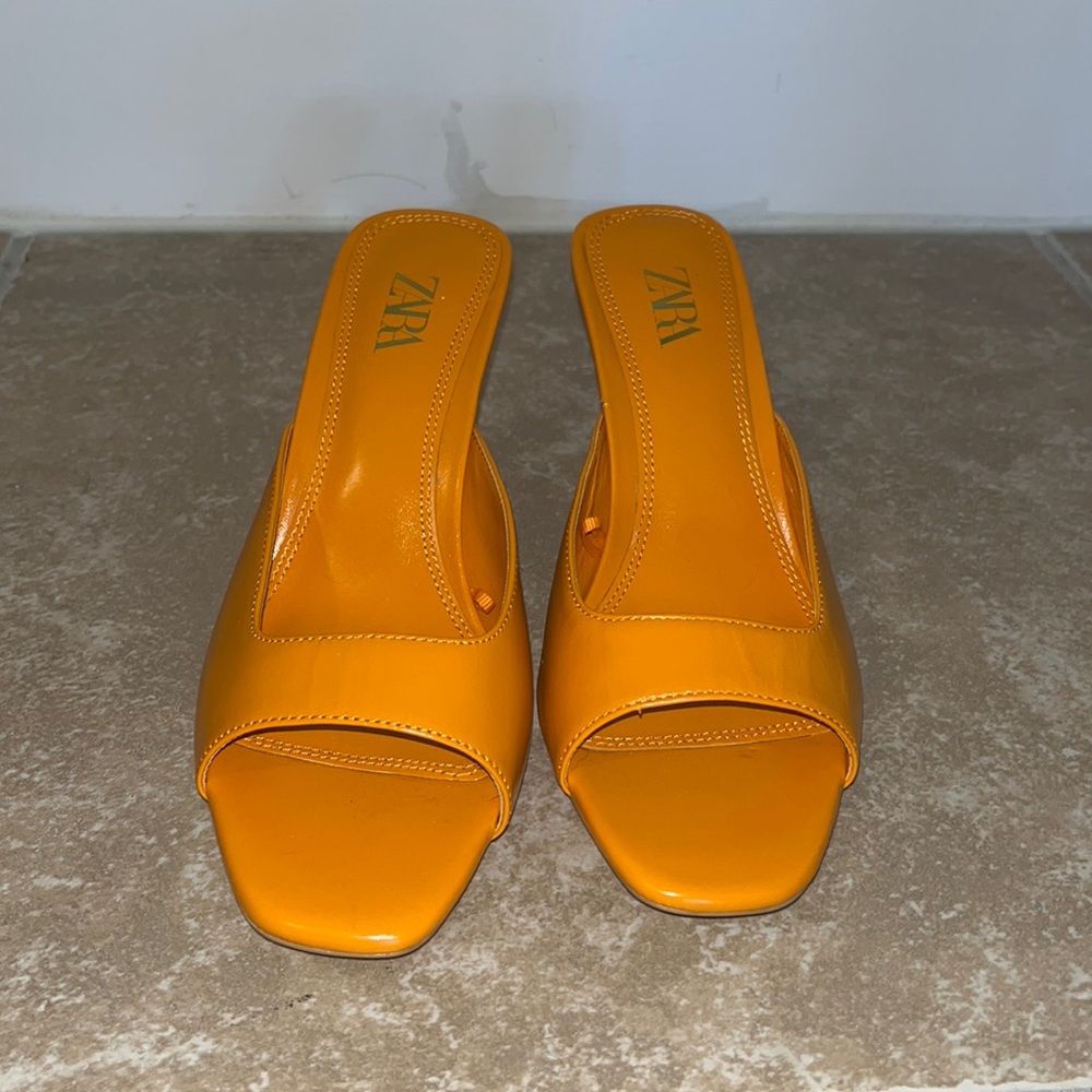 Zara orange heels